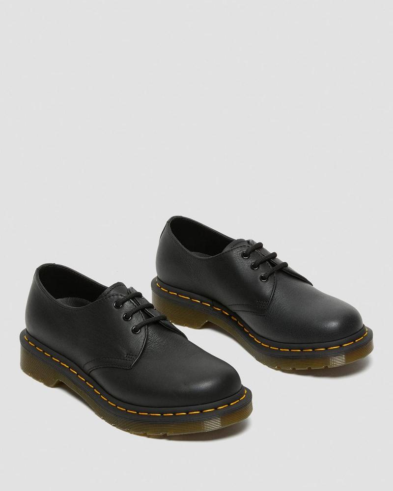 Zapatos Oxford Dr Martens 1461 Virginia Cuero Mujer Negros | MX 416DFM